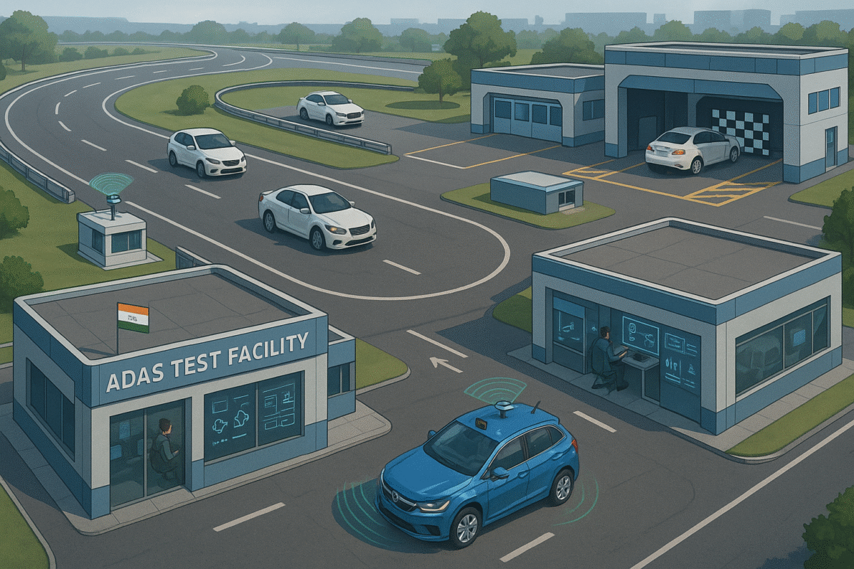 ADAS test facility showcasing automotive testing infrastructure