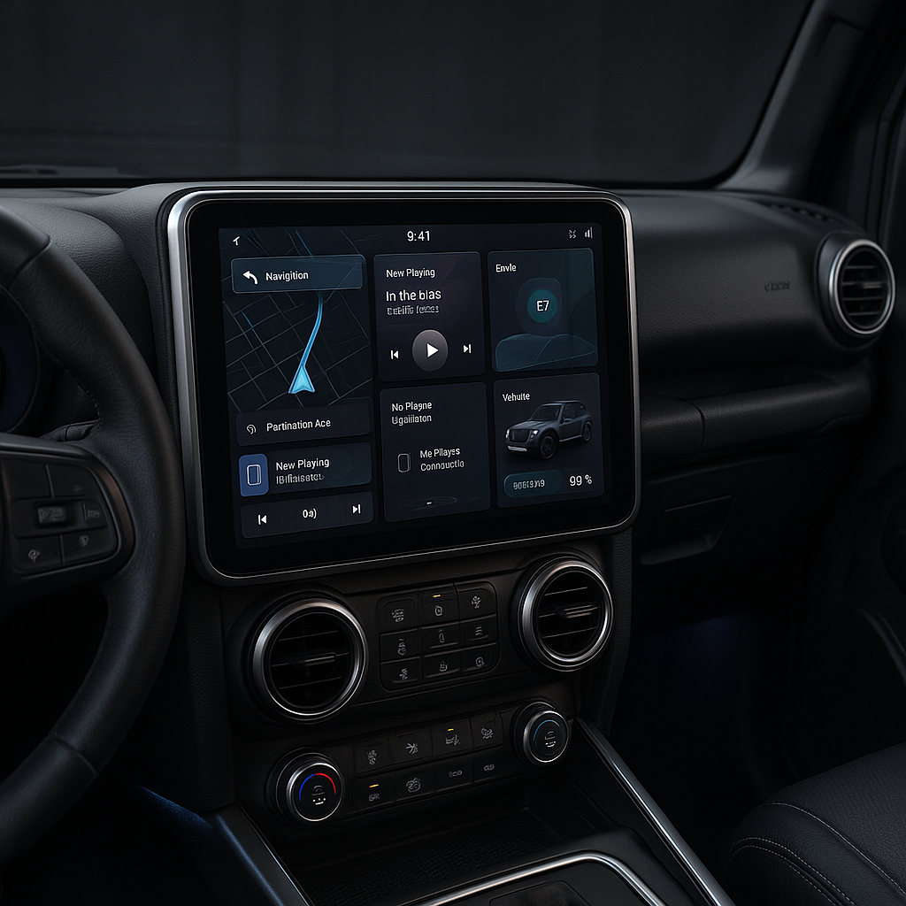 Mahindra Thar EV interior dashboard cabin touchscreen features