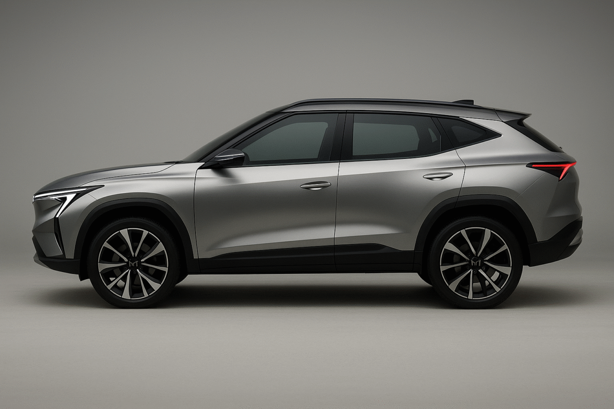 Mahindra Vision T side profile view modern SUV design