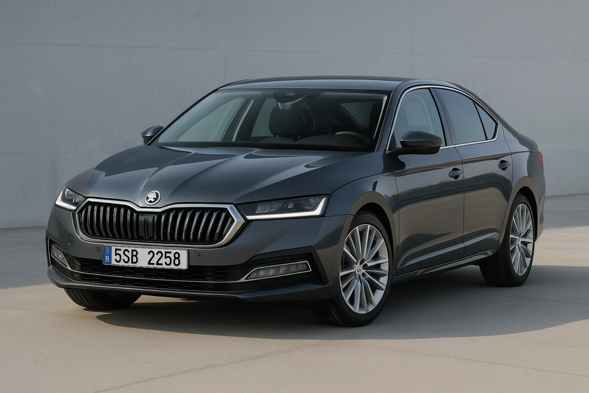 Skoda New Superb three quarter angle view high resolution