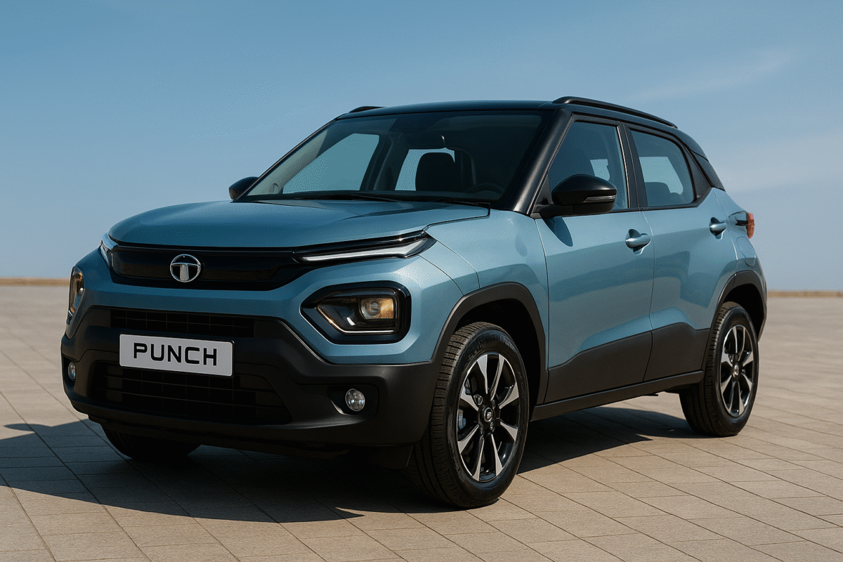 Three-quarter angle Tata Punch Facelift