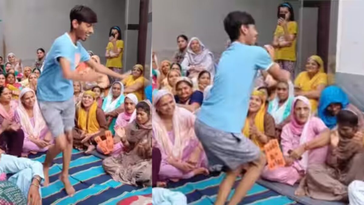 Viral: महिलाओं की टोली में लड़कियों की तरह ठुमके लगाने लगा लड़का, वीडियो देख यूजर्स ने जमकर ली मौज